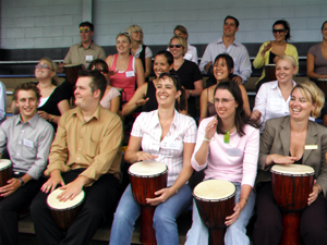 intercontinental hotels group corporate traineeship conference mascot oval sydney interactive drumming